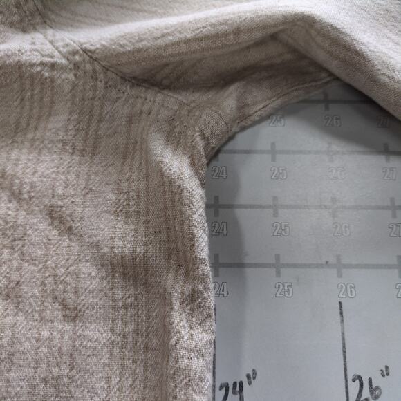 Orvis Linen Shirt Womens XL Cream White Long Sleeve Button Up Minimalist Retro - Picture 7 of 8